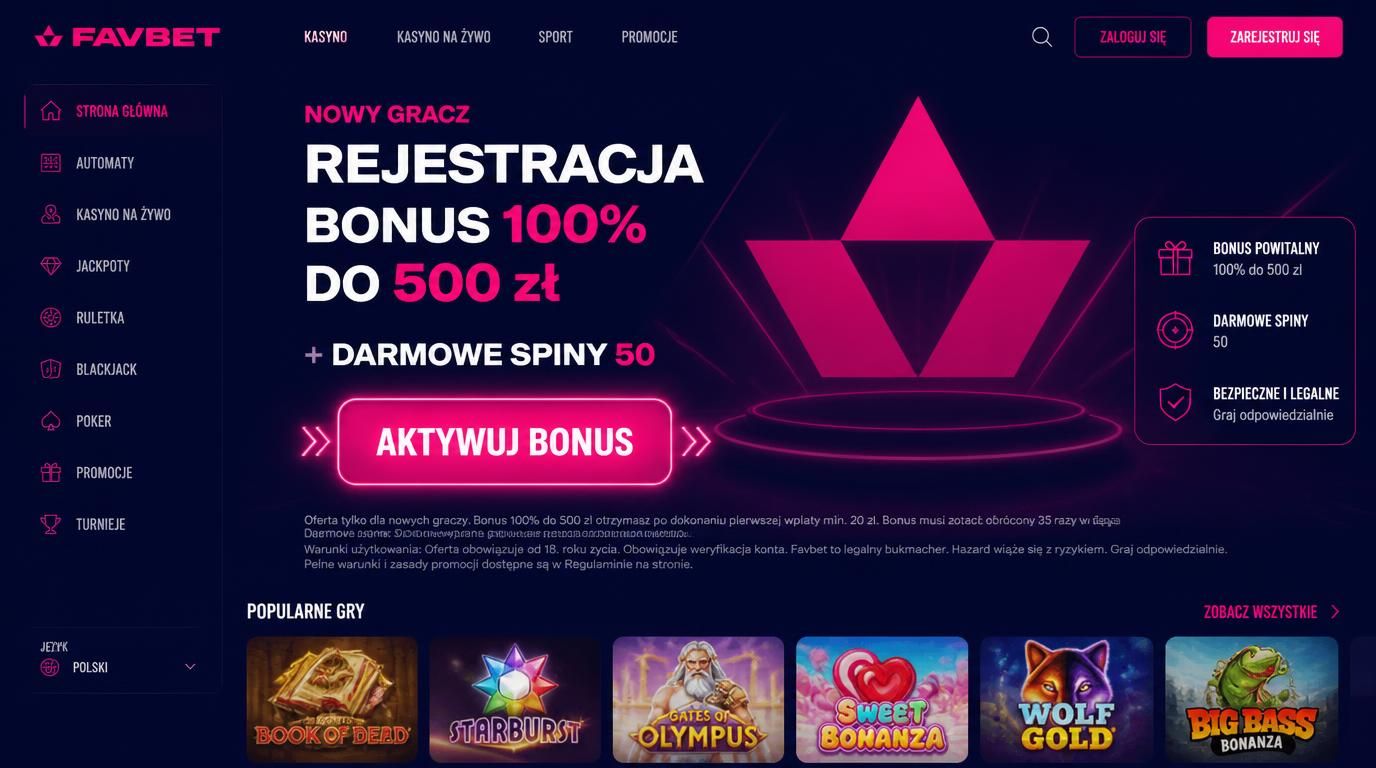Bonu powitalny z rejestracją i darmowymi spinami