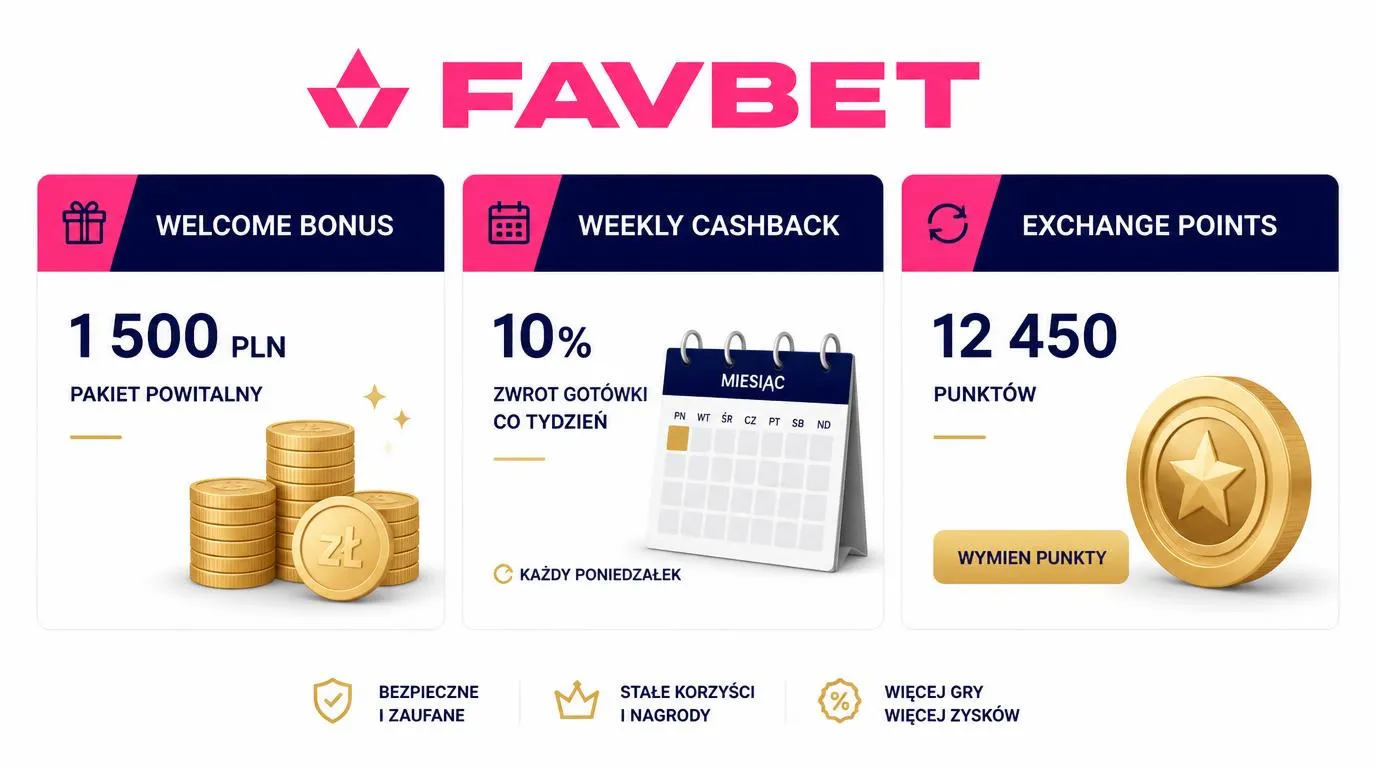 Trzy karty promocji z bonusem powitalnym, cashbackiem i wymianą punktów na nagrodę
